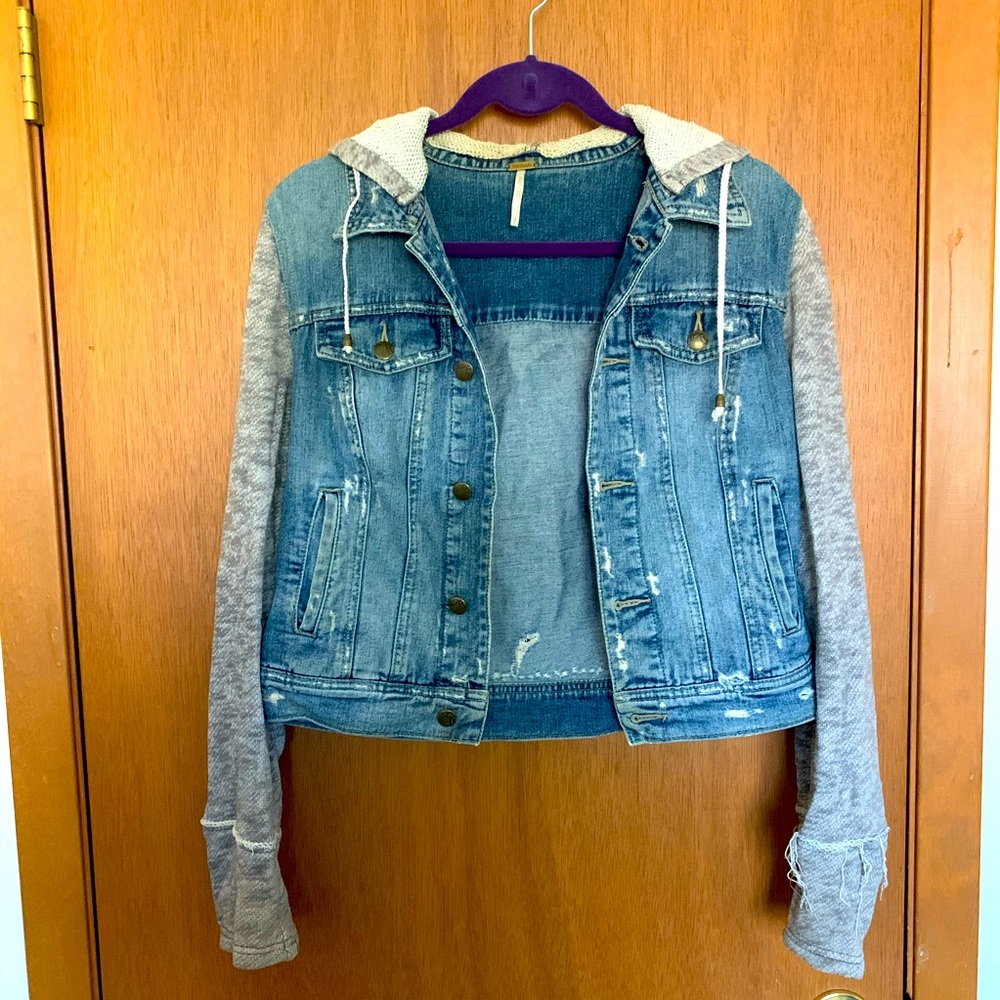 Free People Distressed Jean Jacket